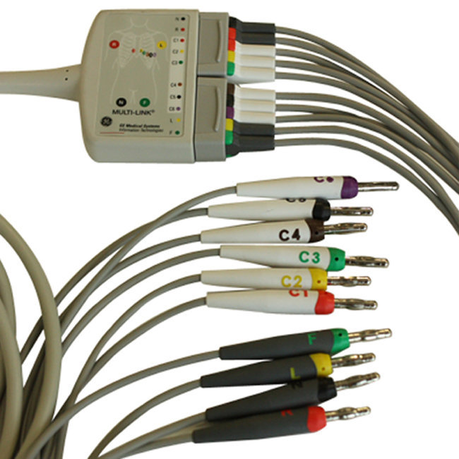 Monobloque banana de 10 canales para GE Marquette ECG