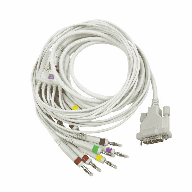 Cable de 10 canales Banana para Schiller AT1, AT2, AT2 Plus, AT4, AT101, AT102