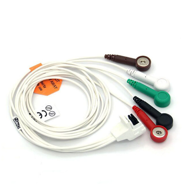 Cable de paciente de 5 hilos para Mortara H3 + 3 vías 24H o 2 vías 48H