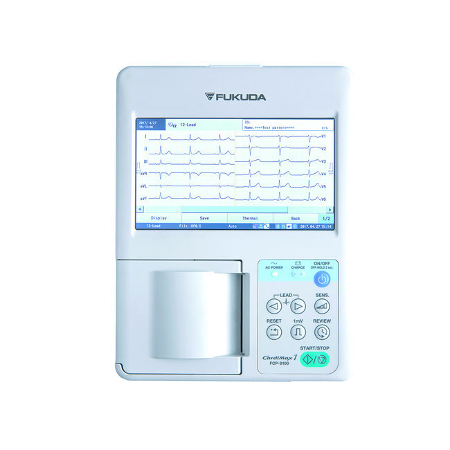 Electrocardiógrafo Fukuda Denshi 12 pistas FCP-8100 con interpretación automática