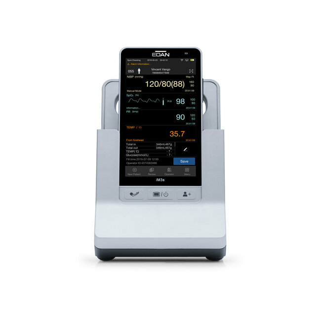 Monitor portátil de signos vitales Edan iM3S con batería y base