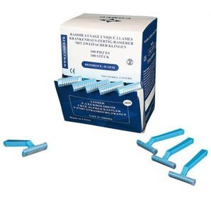 Afeitadoras médicas desechables de doble hoja (Caja de 100)