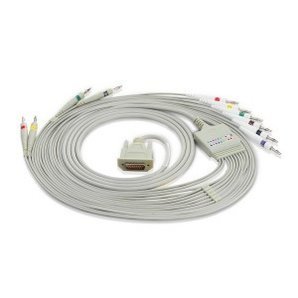 Cable banana de paciente de 10 vías para unidad de ECG Amedtec CardioPart 12, Reynolds Cardiodirect 12