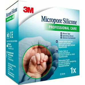 3M Micropore Yeso de silicona 2,5cm x 5m