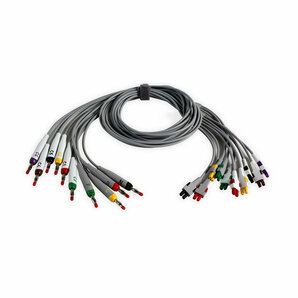 Cable de 10 hilos MultiLink para ECG General Electric - Terminacin de enchufe tipo banana